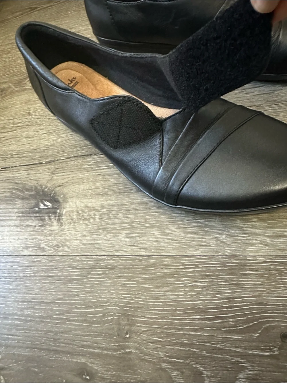 Clarks Black Slip-On Leather Loafers for Men